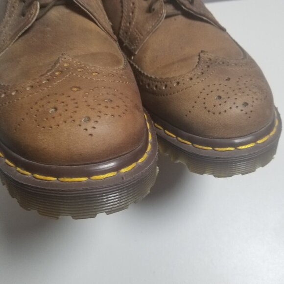 VTG 90s Mens DR MARTENS 3989 Brown Wingtip Shoes Y2K, Preppy, Academia Sz 7 main image 13